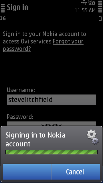 Screenshot from Nokia Social walk through